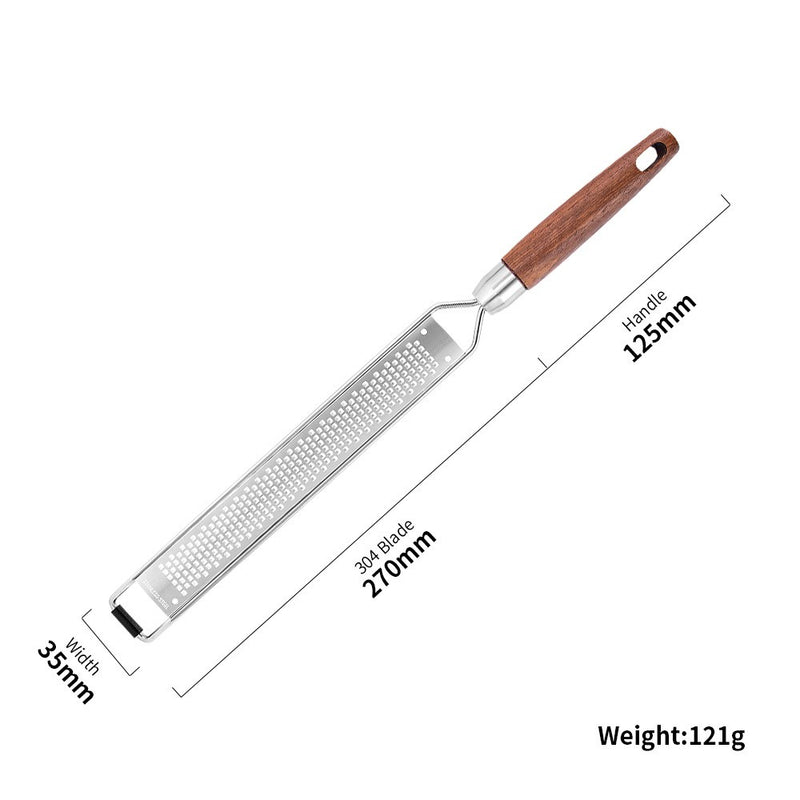 Ralador de queijo Leeseph com cabo de madeira, ralador de vegetais de aço inoxi
