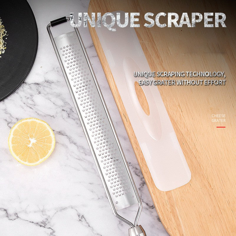 Ralador de queijo Leeseph com cabo de madeira, ralador de vegetais de aço inoxi