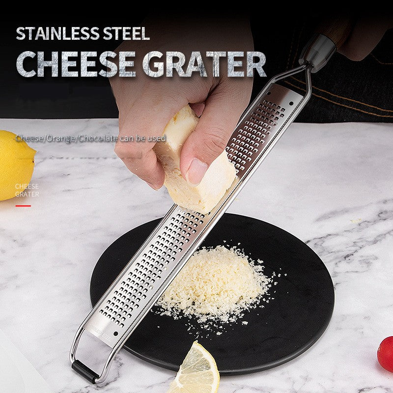 Ralador de queijo Leeseph com cabo de madeira, ralador de vegetais de aço inoxi